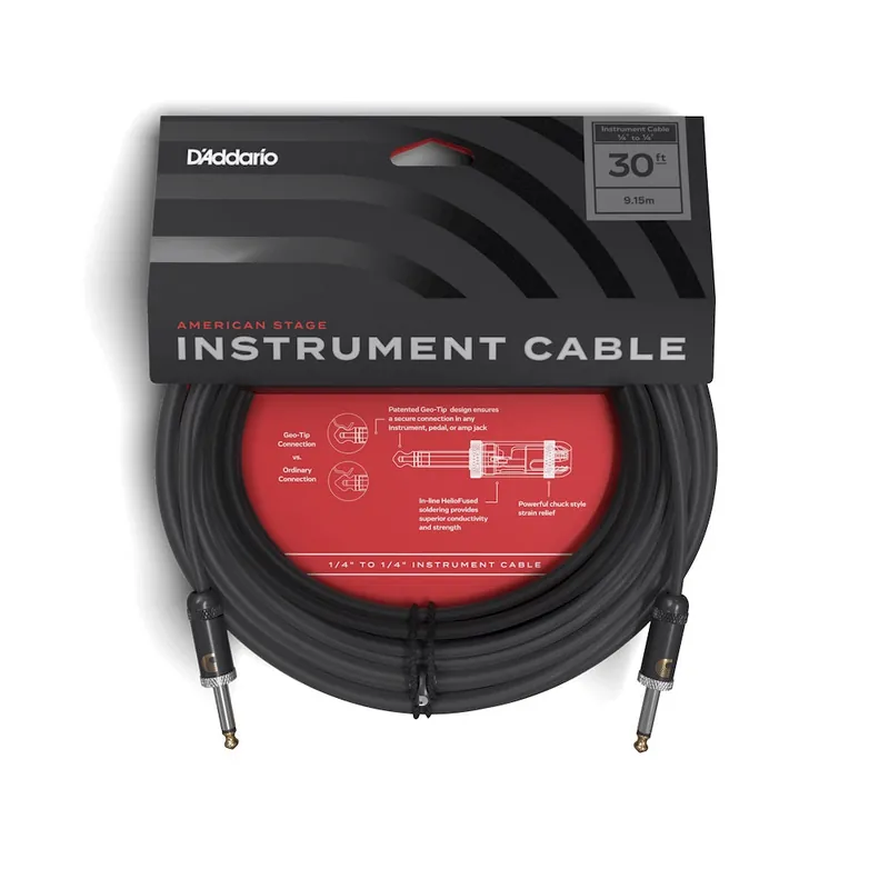 Bargain D'Addario Accessories - American Stage Instrument Cable Straight to Straight 30ft. PW-AMSG-30