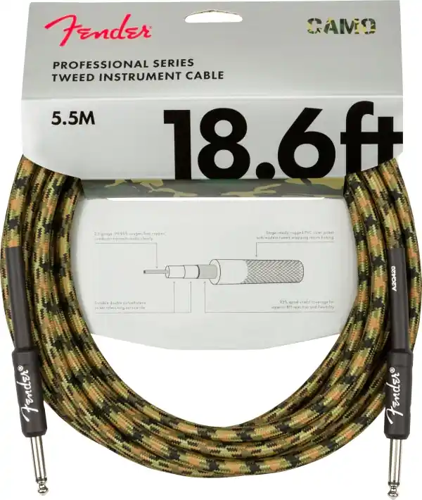 Fender - Professional Series Instrument CableCamo099-0818-176 Multi-Color Popular