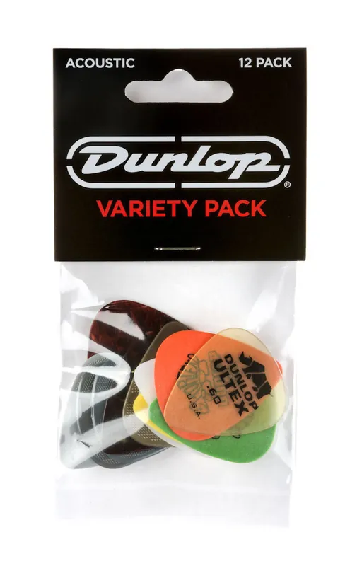 Dunlop - Acoustic Guitar Pick Variety Pack 12-pack PVP112 Direct From Manufacturer