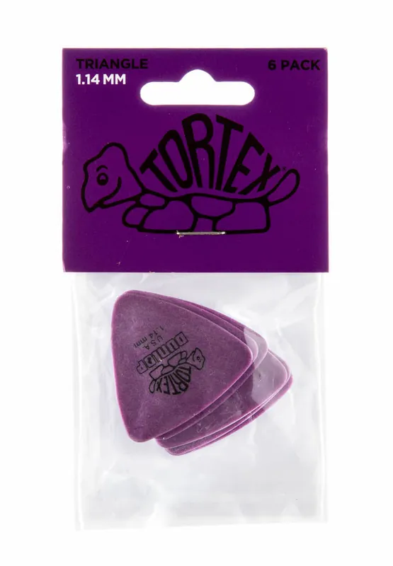 Dunlop - Purple 1.14mm Tortex® Triangle Guitar Pick 6-pack 431P1.14 Top Pick