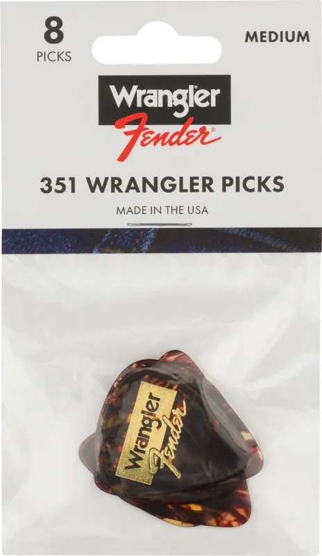 Buy Online Fender - Fender® and Wrangler® Picks - 351 Shape - Tortoiseshell - (8) 198-0351-040