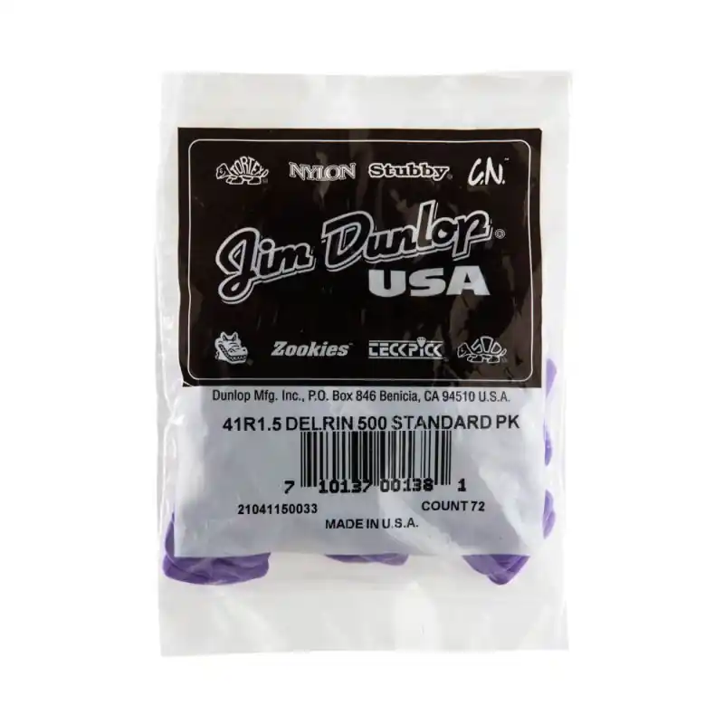 Buy Today Dunlop - 1.50mm Delrin 500 Guitar Pick (72/bag) - 41R-150