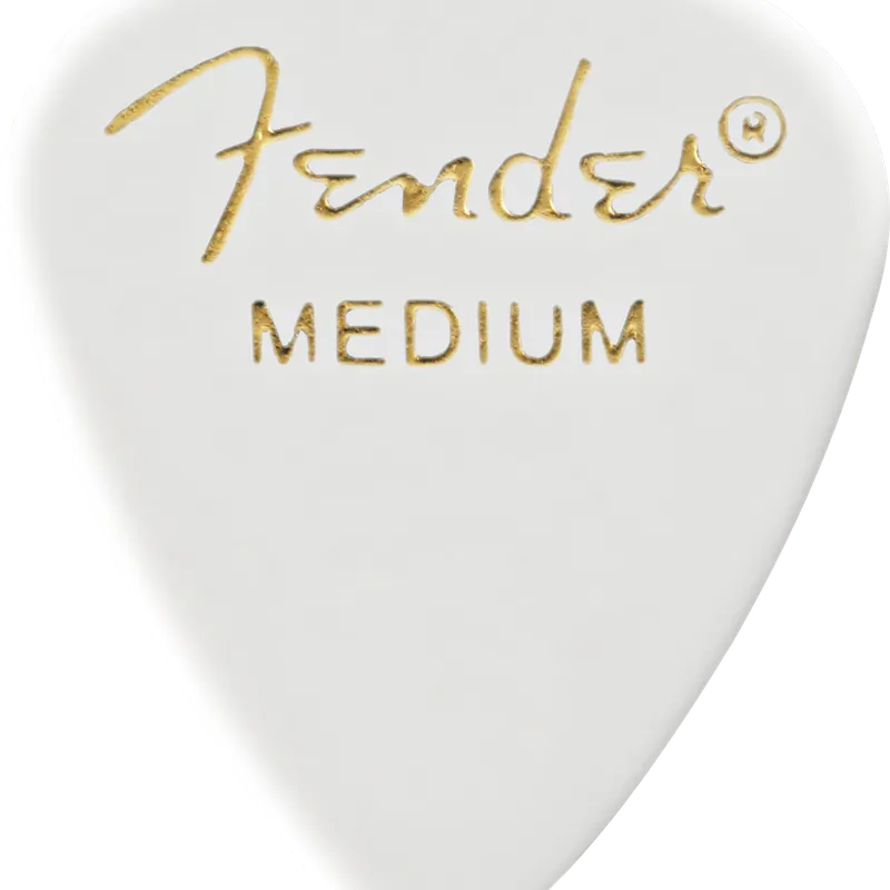 Bargain Fender - Classic Celluloid - White - 351 Shape - Medium - 12 Count - 198-0351-880