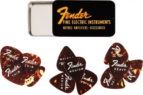 Fender - Fender® Fine Electric Pick Tin (12) 198-0351-010 Direct From Factory