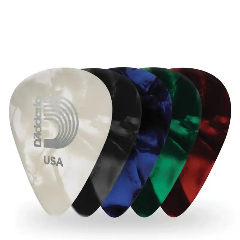 D'Addario Accessories - Assorted Pearl Celluloid Guitar Picks, 10 pack, Heavy1CAP6-10 Free Shipping