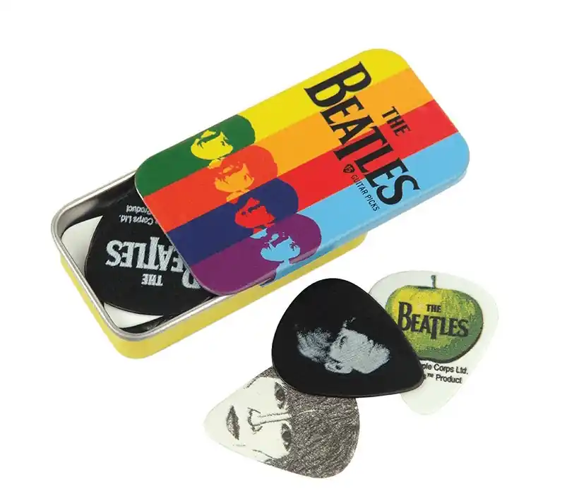 While Supplies Last D'Addario Accessories - The Beatles "Logo" Guitar Pick Tins Medium Gauge 15-Pack – 1CAB4-15BT2