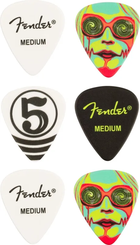 Professional Grade Fender - John 5 351 Celluloid Picks (6 pack) 198-0351-049