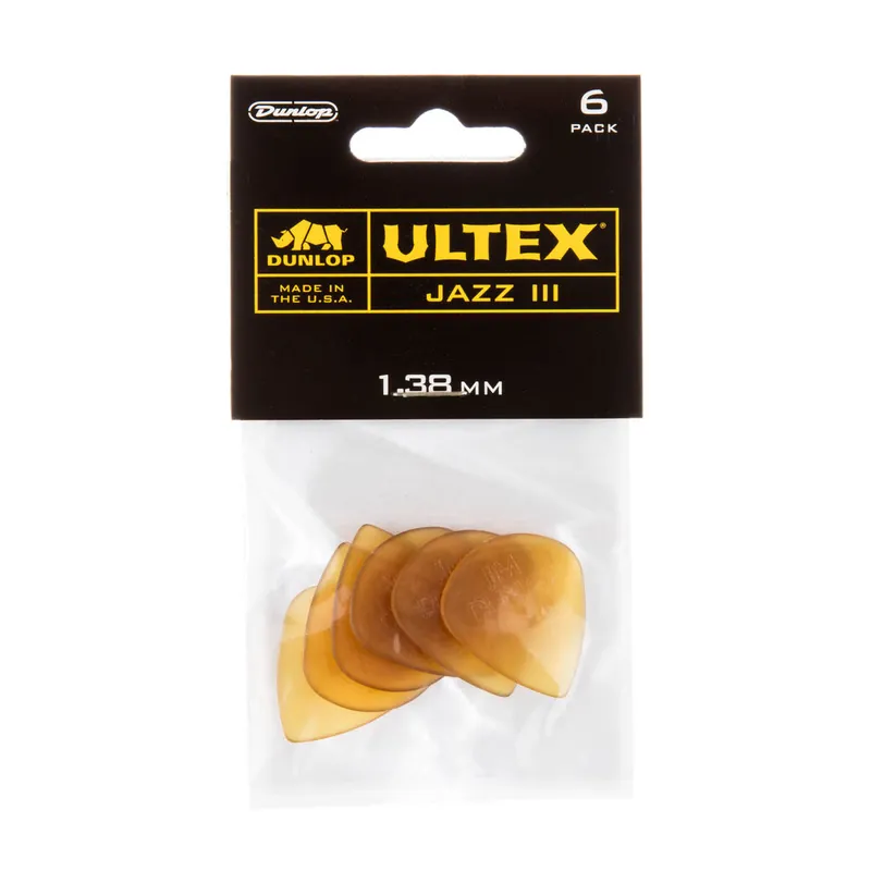 Dunlop - Ultex® Jazz III Guitar Pick (6/pack) 427P No Minimum Order