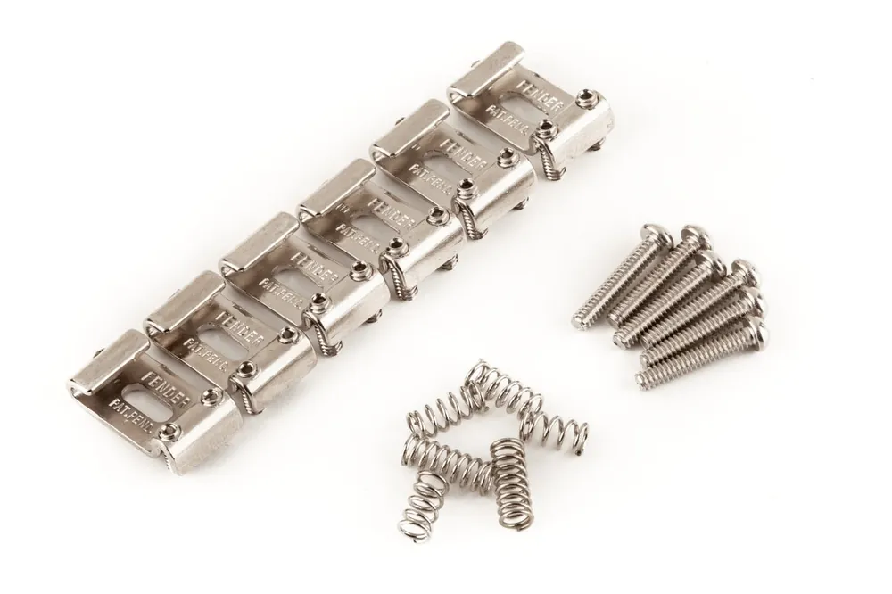 Fender - Pure Vintage Stratocaster® "Pat. Pend." Saddle Kit - Nickel-Plated 099-2091-000 Buy Today