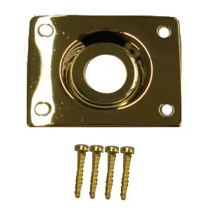 Ibanez - Jack plate - square metal gold – 4JKP003-GD Super Sale
