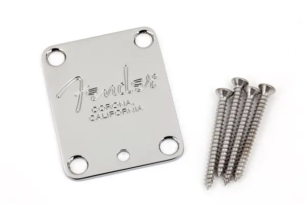Low Price Fender - 4-Bolt American Series Guitar Neck Plate with "Fender® Corona" 0991445100