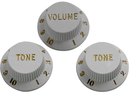 Secure Checkout Fender - STRAT KNOB SET WHT 992035