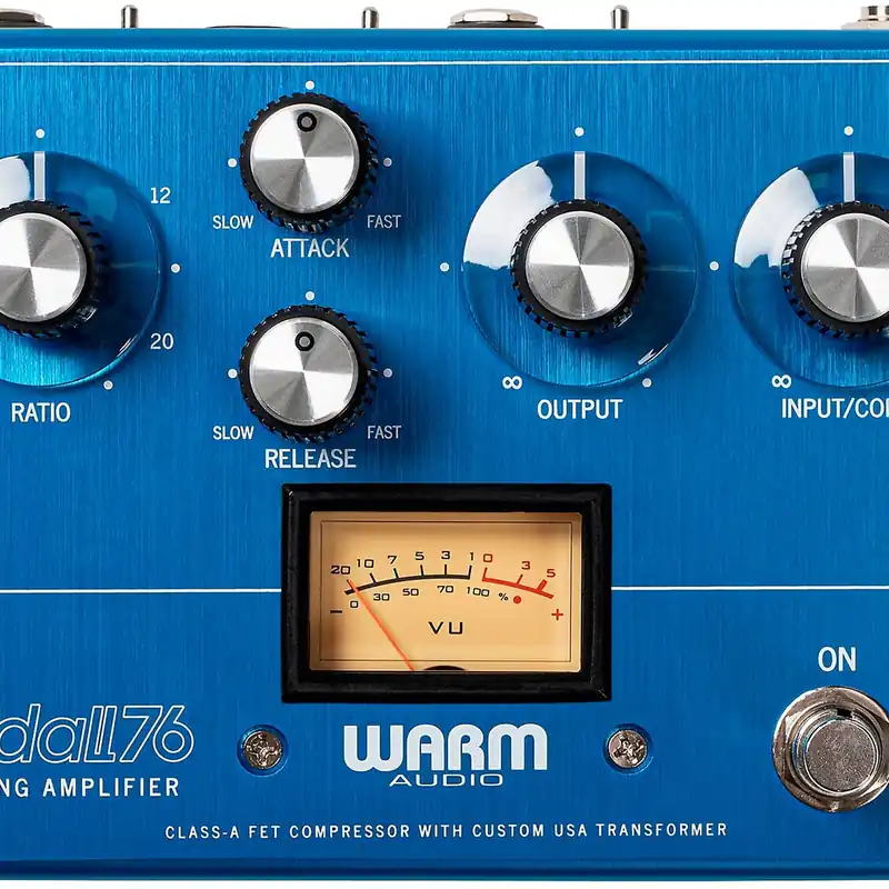 Limited Edition Warm Audio - Pedal76 - All-Analog Transformer-Balanced FET Compressor Pedal - Limited Edition Blue - WA-76PB