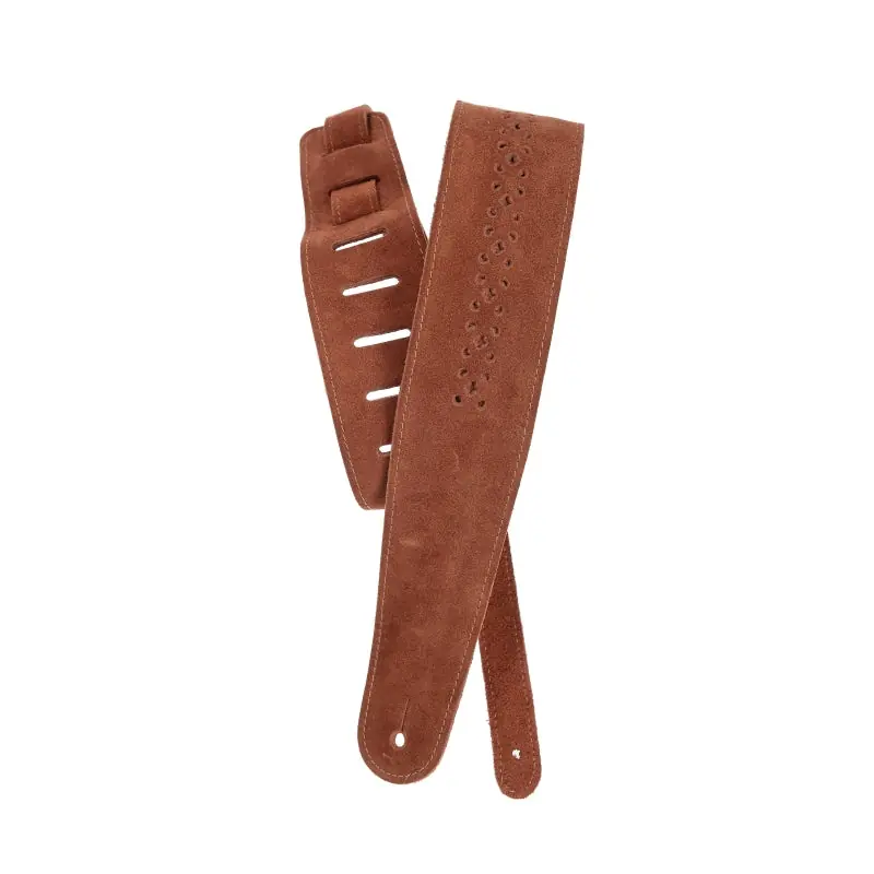 D'Addario Accessories - Vented Leather Guitar Strap25PRF04 Fresh Stock