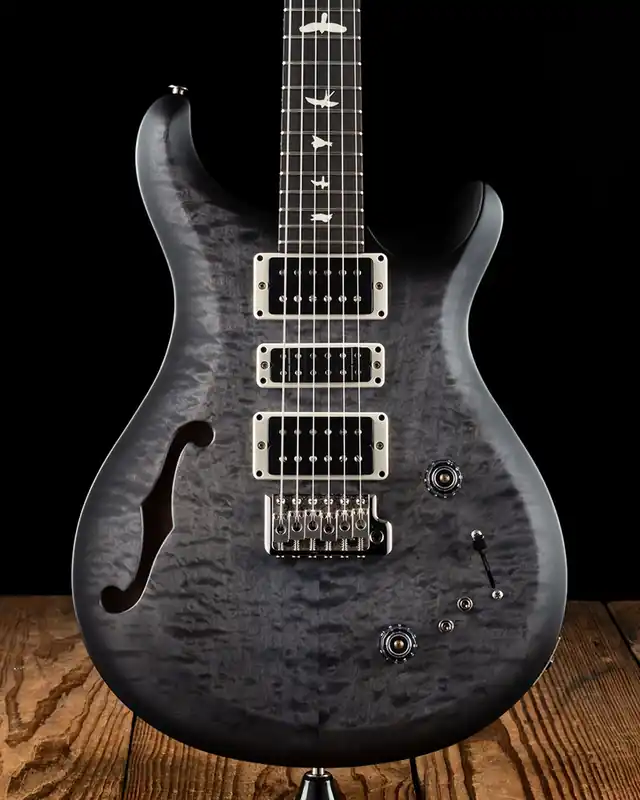 PRS Wood Library S2 Special Semi-Hollow - Faded Gray Black Burst Fast Shipping