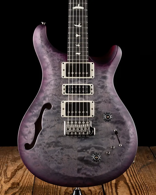 Latest PRS Wood Library S2 Special Semi-Hollow - Faded Gray Black Purple Burst
