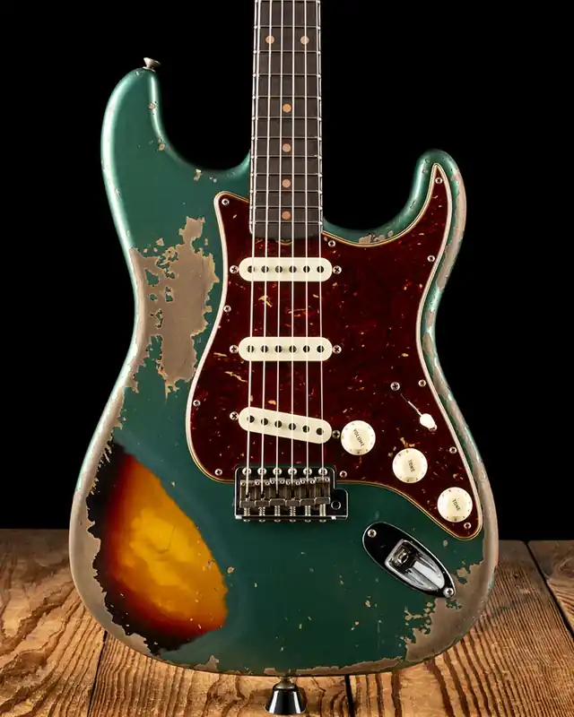Fender Custom Shop Roasted '61 Strat - Aged Sherwood Metallic No Minimum Order
