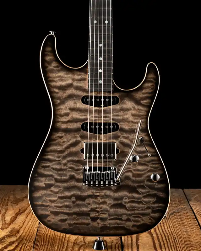 Suhr Standard Custom Quilt Maple/Swamp Ash - Trans Charcoal Burst Special Offer
