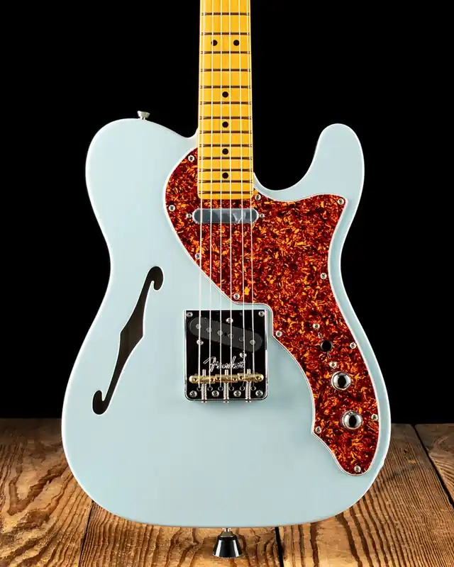 Fast Shipping Fender American Professional II Tele Thinline - Trans Daphne Blue