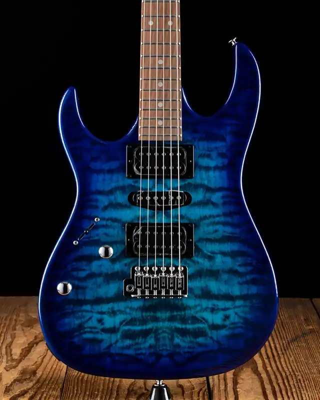 Affordable Ibanez GRX70QA RG Gio (Left-Handed) - Transparent Blue Burst