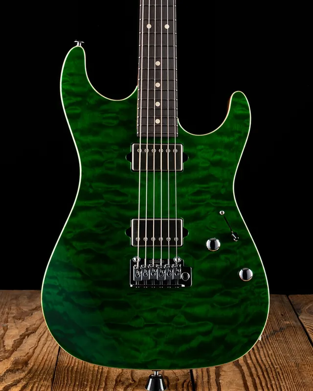 Suhr Standard Custom Quilt Maple/Mahogany - Trans Green Holiday Sale