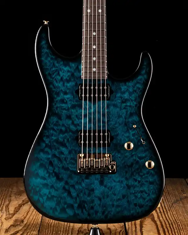 Reduced Price Suhr Limited Edition Standard Thin Burst - Trans Teal