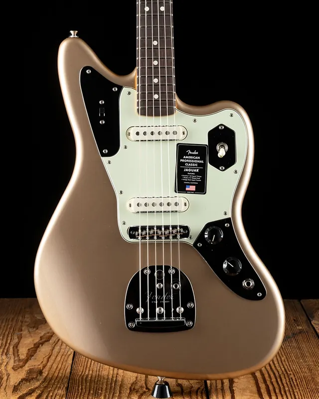 Fender American Professional Classic Jaguar - Faded Firemist Gold Popular