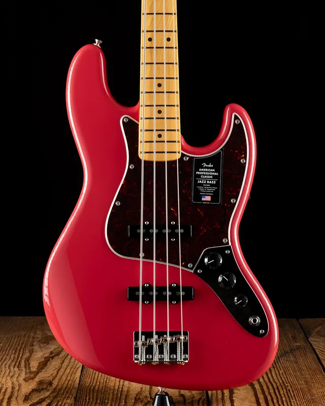 Premium Fender American Professional Classic Jazz Bass - Faded Dakota Red