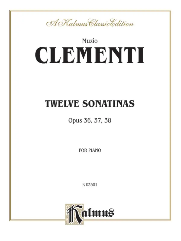 Worldwide Shipping M. Clementi - Twelve Sonatinas Opus 36, 37, 38 for Piano