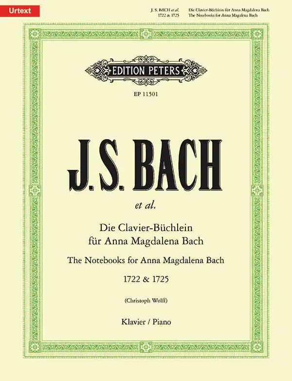 J.S. Bach - The Notebooks For Anna Magdalena Bach 1722 & 1725 For Piano (Selection) Clearance