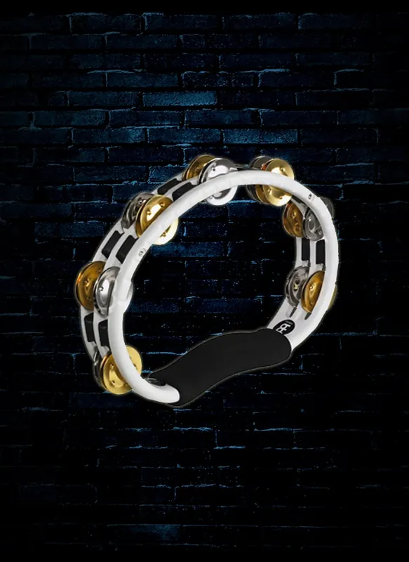 Meinl TMT1M-WH Recording Combo 2 Row ABS Tambourine - White Buy Online