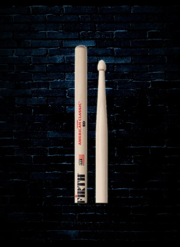 Vic Firth 8D American Classic Wood Tip Drumsticks Place Order