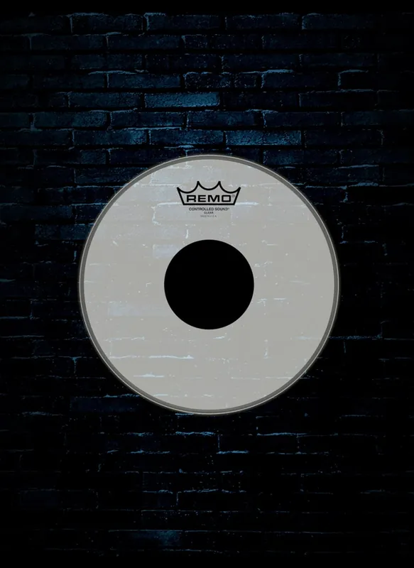 Original Remo CS-0312-10 - 12" Controlled Sound Clear Top Black Dot Drumhead