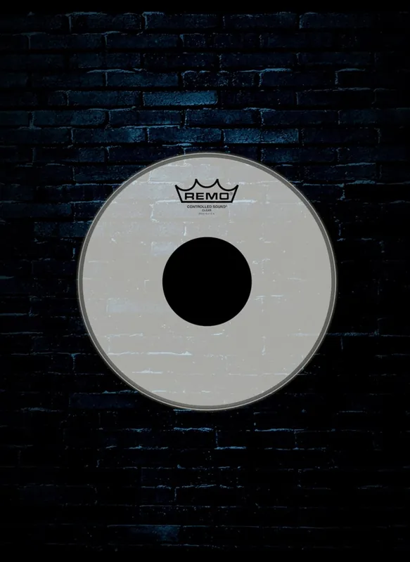 Remo CS-0313-10 - 13" Controlled Sound Clear Top Black Dot Drumhead Modern