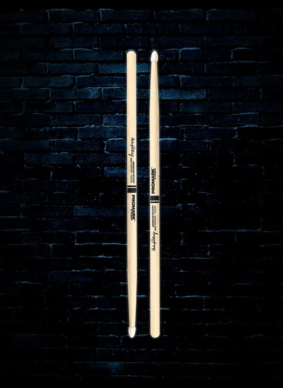 Promark TX420N Hickory 420 Mike Portnoy Nylon Tip Drumsticks Money Back Guarantee