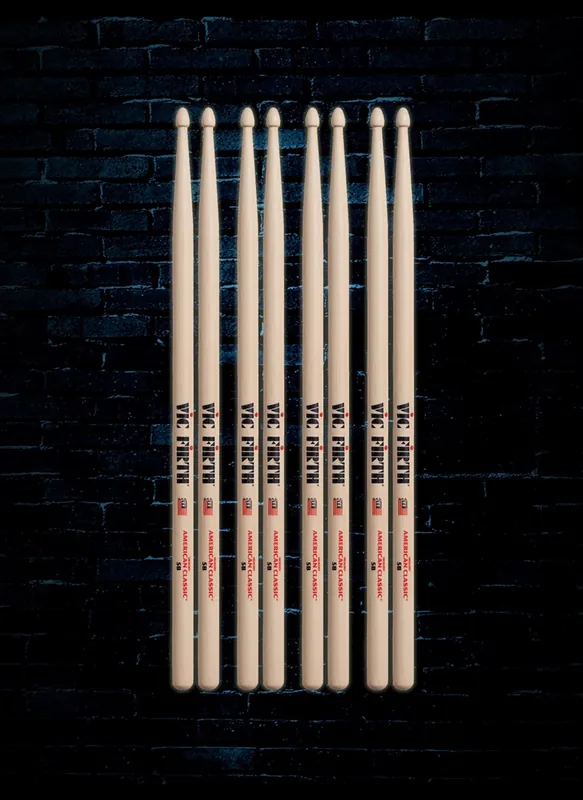 Vic Firth P5B.3-5B.1 - American Classic Drumsticks (4 Pack) Instant Buy