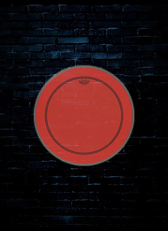 Remo P3-1322-CT-RD - 22" Powerstroke P3 Colortone Bass Drumhead - Red Seasonal Sale
