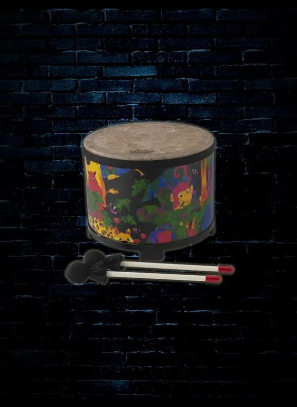 Crafted Remo 10" Kids Percussion Floor Tom Drum - Fabric Rain Forest