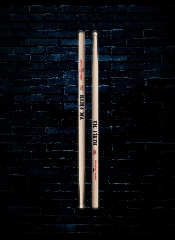 VicFirth HD4 American Classic Hickory Wood Tip Drumsticks Handmade