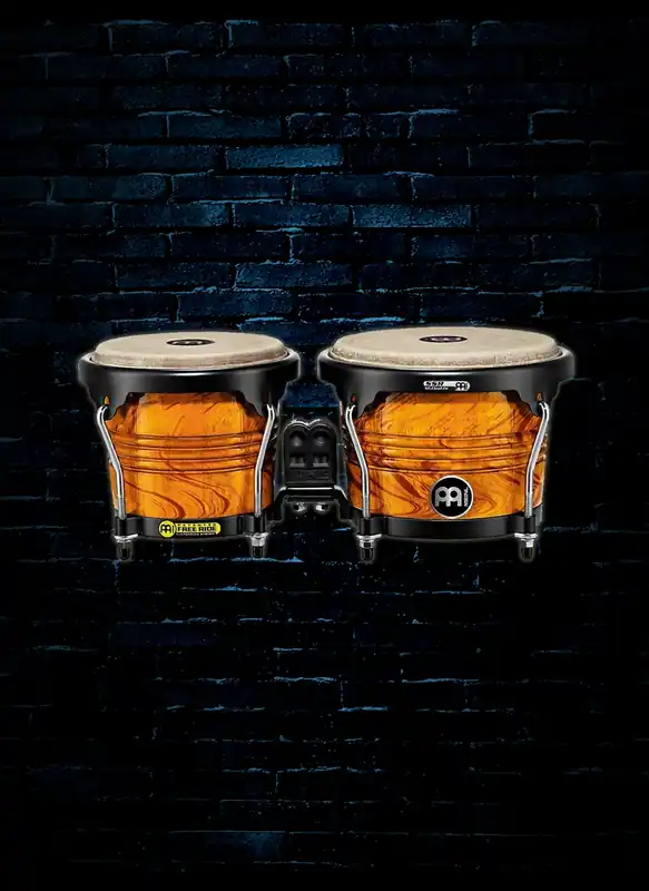 Hot Deal Meinl FWB190AF - Marathon Series Wood Bongo - Amber Flame