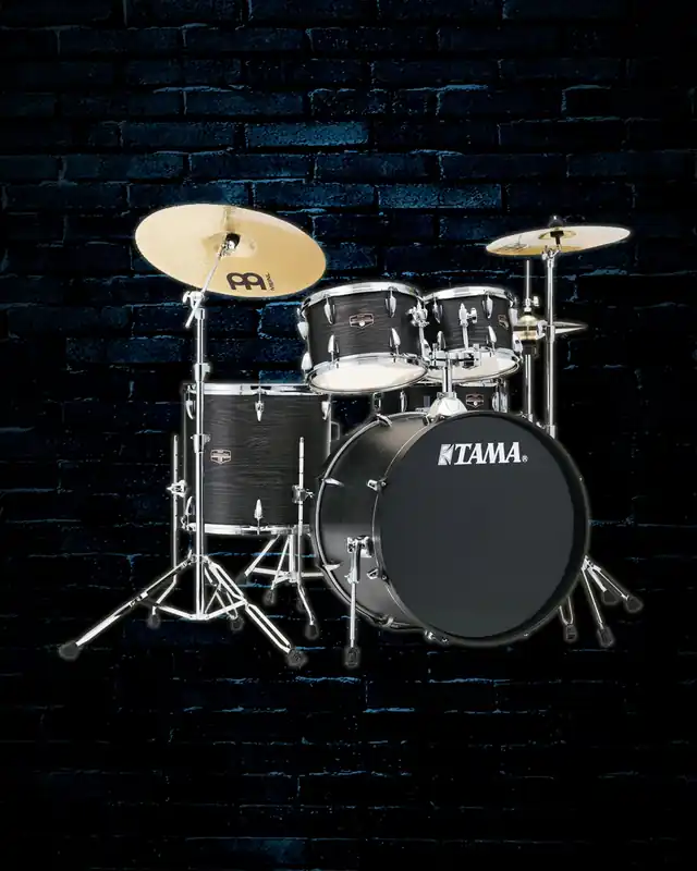 Premium Tama IE52C Imperialstar Series 5-Piece Drum Set - Black Oak Wrap
