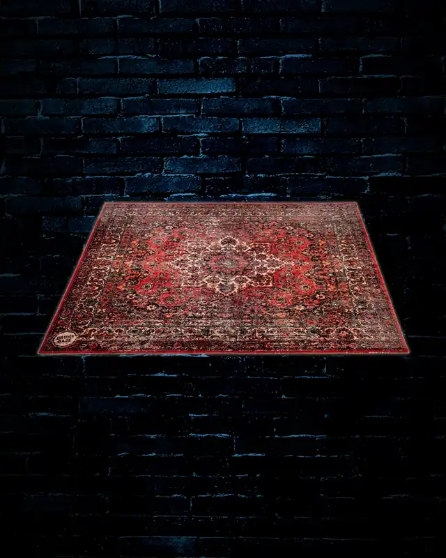 Hot Deal Drum N Base 6'x5.25' Vintage PersianStyle Stage Rug - Original Red