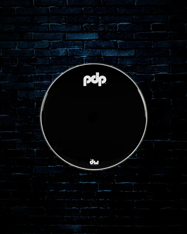 PDP 22" Black Smooth Kick Resonant Logo Kick Drum Head Authentic