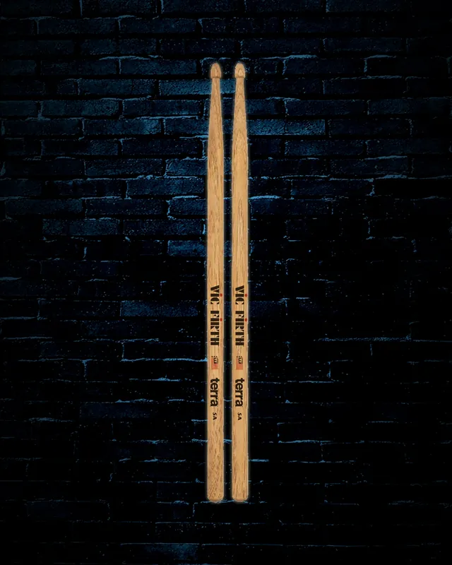 Vic Firth American Classic Terra 5A Wood Tip Hickory Drumsticks Premium