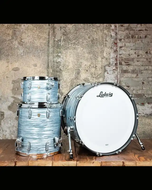 Ludwig Classic Maple Pro Beat 3-Piece Drum Set - Vintage Blue Oyster Authentic