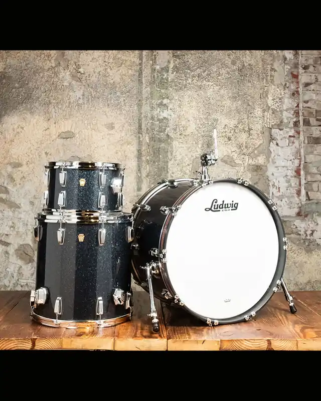 Ludwig Legacy Mahogany 3-Piece Drum Set - Hybrid Black Sparkle In Demand