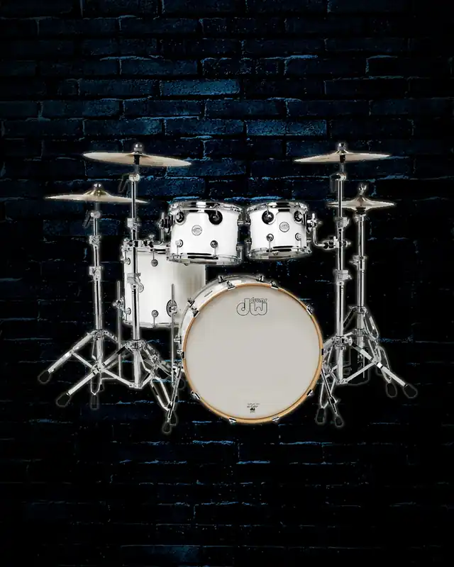 While Supplies Last DW Design Series 4-Piece Drum Set - Gloss White