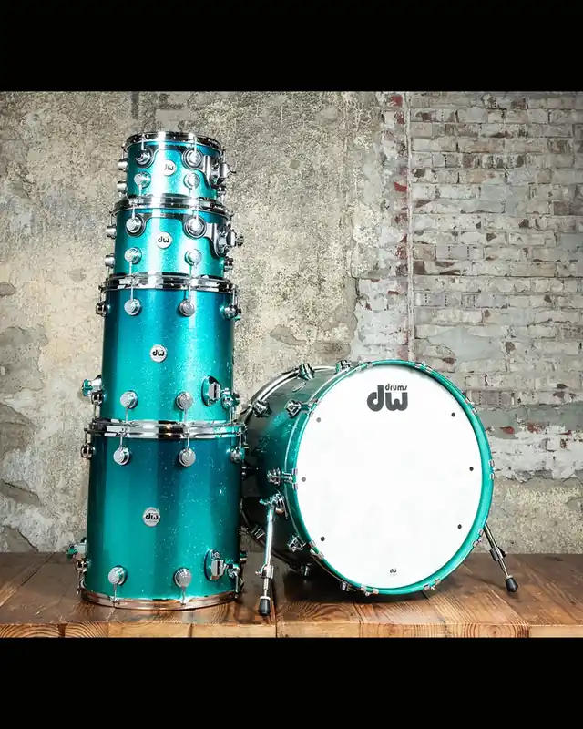 DW Collectors Series 5-Piece Maple/Mahogany Drum Set - Mermaid Glass Original