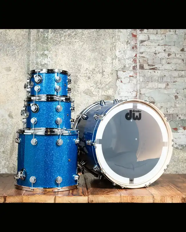 DW Collector's Series SSC Maple 4-Piece Drum Set - Blue Glass Factory Price