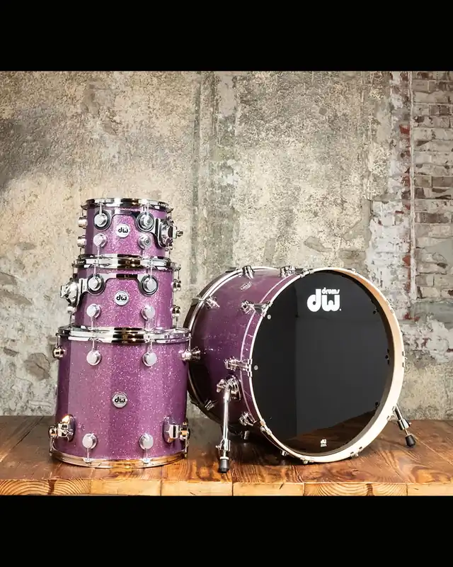 DW Collector's Series SSC Maple 4-Piece Drum Set - Purple Glass Original
